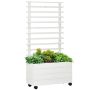 Tõstetud peenar võrguga Outsunny 76x30x155cm, valge värv