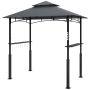 Grillimisvarikatus Outsunny 243x148x248cm., tumehall/must