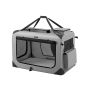 Koera transpordikott 102x69x69cm., hall/must