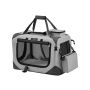 Koera transpordikott 50x35x35cm., hall/must.
