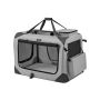 Koera transpordikott 81x58x58cm., hall/must