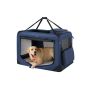 Koera transpordikott 102x69x69cm., tumesinine/must