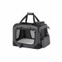 Koera transpordikott 50x35x35cm., tumehall/must.