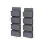 2 rippuva riidest riiuli komplekt 12x33,5x100cm, hall