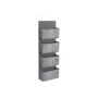 Riidest rippuv riiul 20x20x126cm, helepruun