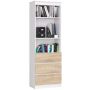 Riiul NORE CLP R60, valge/tamm