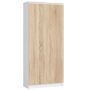 Riiul NORE CLP R80, valge/tamm