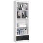 Riiul NORE R60 CLP, valge/must
