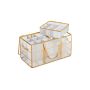 Коробка для хранения елочных украшений 64,5x33,5x34 см, золотистого цвета