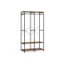 Открытый шкаф 40x94,5x180см., черный/коричневый