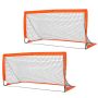 Komplekt 2 laste jalgpalliväravat Homcom 183x90x90cm, oranž/must