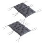 Набор из 2 подушек для стульев Outsunny 98x50x8 см, серого цвета