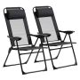 2 aiatooli komplekt Outsunny 62x70x109cm., must/hall