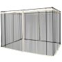 4 varikatuse külgseina komplekt Outsunny 302x207cm, must/kreemikas