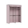 Riidest riidekapp 140x43x174cm., roosa/must