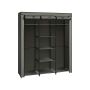 Riidest riidekapp 45x150x175cm., tumeroheline/must