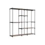 Avatud riidekapp 182x43x182cm., must/pruun