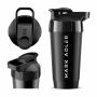 Unikaalse disainiga toidulisandite šeiker 700 ml must