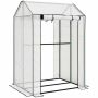 Kasvuhoone Outsunny 100x80x150cm., valge/must