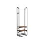 Вешалка для верхней одежды и скамейка для обуви HSR81BX 58 x 28 x 181 см., коричнево-черная