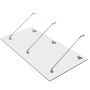 Läbipaistev uste varikatus Homcom 200x90x1,2cm, hõbedane värv