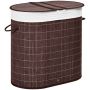 Pesukorv 100L Homcom 62,5x37x60,5cm, pruuni/valge värvi