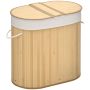Pesukorv 100L Homcom 62,5x37x60,5cm, helepruun/valge värv