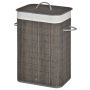 Pesukorv 43L Homcom 43x32x61cm, tumehall/valge