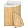 Pesukorv 55L Homcom 38x38x57cm, heledalt pruun/valge