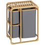 Pesukorv Homcom 50x32x69,7cm, helepruun/tumhallikas värv