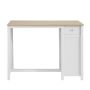 Kirjutuslaud 120x55x90cm., valge/heledat pruuni värvi