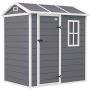 Садовый сарай Outsunny 186x130x199см, серо-белого цвета