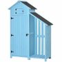 Садовый шкаф для инструментов Outsunny 130x54,5x180 см, синий