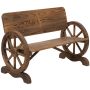 Садовая скамейка Outsunny 114x58x80 см, коричневая.