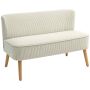 Diivan Homcom 117x56,5x77cm, kreemikas/heledat pruuni värvi