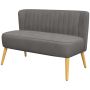 Diivan Homcom 117x56,5x77cm, tumehall/heledpruun