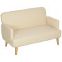 Diivan Homcom 130x74x79cm, kreemikas/heledalt pruun
