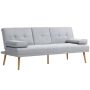 Diivanvoodi Homcom 181x77x78cm, halli/heledat pruuni värvi