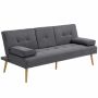 Diivanvoodi Homcom 181x77x78cm, tumehall/heledapunane