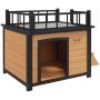 Koja PawHut koerale 121x77x78cm, helepruun/must värv