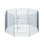 Koerte aed 8-osaline PawHut 63x91cm, hõbedase värviga