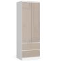 Riidekapp NORE Star S60 cm, valge/kreemjas