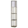 Põrandalamp Homcom 26x26x160cm, pruun/valge värv