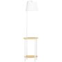 Laualamp Homcom 39,5x39,5x162cm, valge/heleda pruuni värvusega