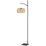 Päikeseenergial töötav põrandalamp Outsunny 44x44x178cm., must/beež