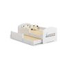 Laste kaheinimesevoodi Luk madratsi ja turvapiirdega 164x85x63 / 145x80x15cm, rong
