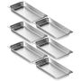 6-osaline roostevabast terasest pannide komplekt, 2,5 tolli sügav, 0,8 mm paksune