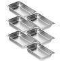 6 roostevabast terasest hotellipanni, 4 tolli sügavused, 0,8 mm paksused, professionaalsed