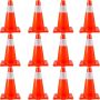18-tollised oranžid liikluskoonused PVC-aluse ja helkurkraega, 12 tk pakis
