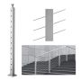 Teraskaablist piirdepost, 42"x2"x2", SUS304, 30° nurk